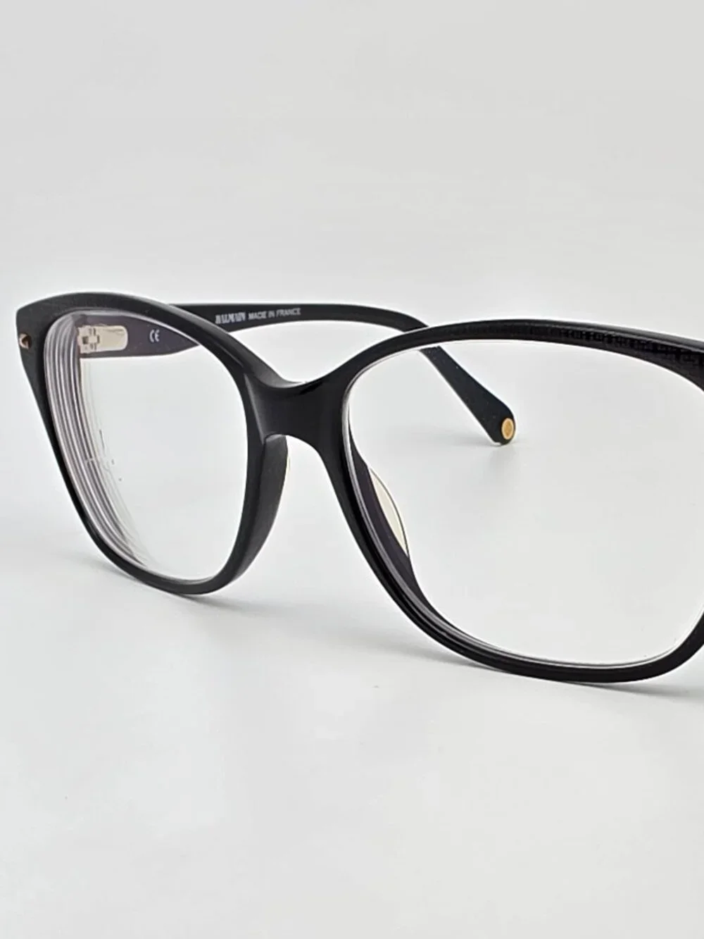 Balmain Paris BL1045 Black Cat Eye Eyeglasses Frame w/Flexhinge and Case France